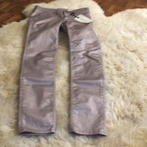 rag & bone metallic leggings jeans 25 stretch 0/2